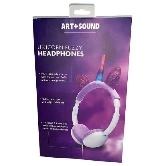 Art + Sound Fuzzy Unicorn Headphones - Picture 2 of 3
